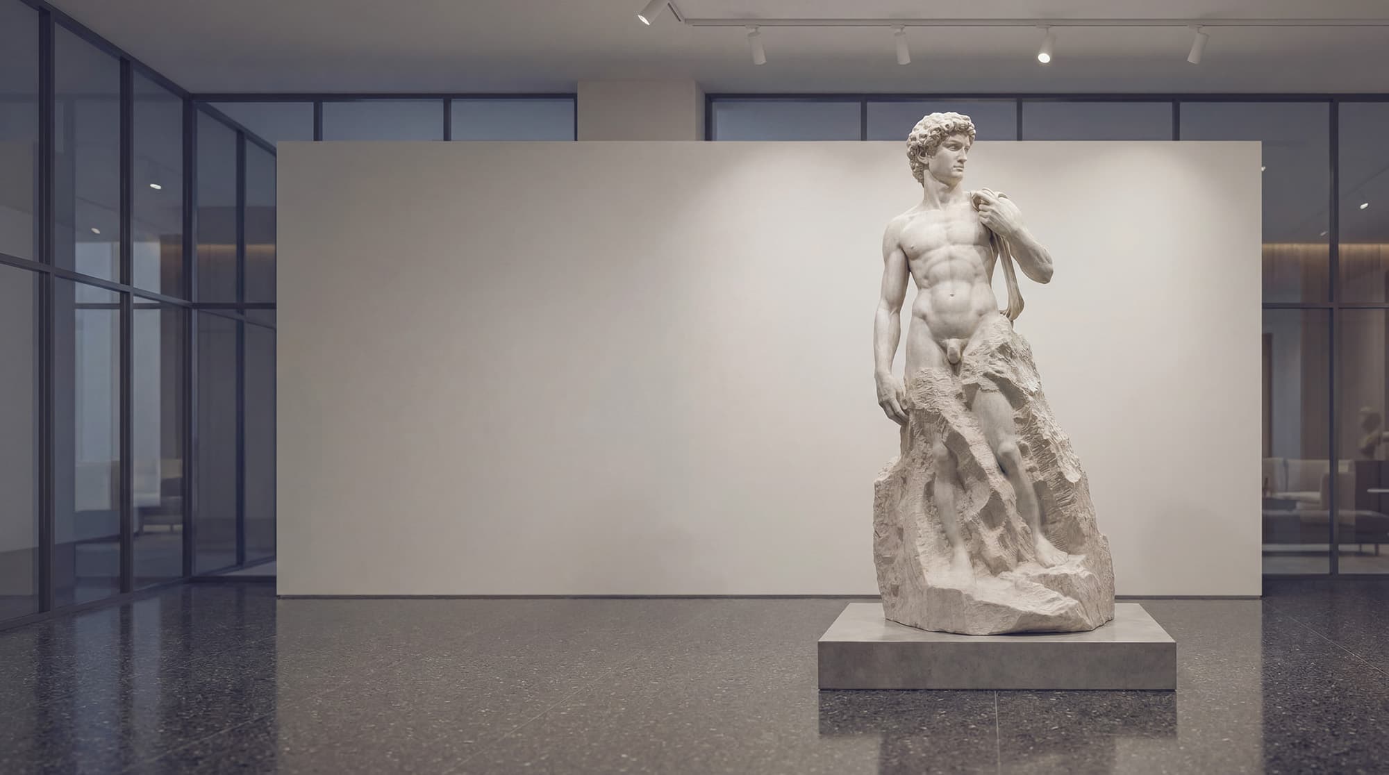 Michelangelo's David, the form revealed, not constructed